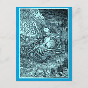 Zeemeermin en octopus briefkaart