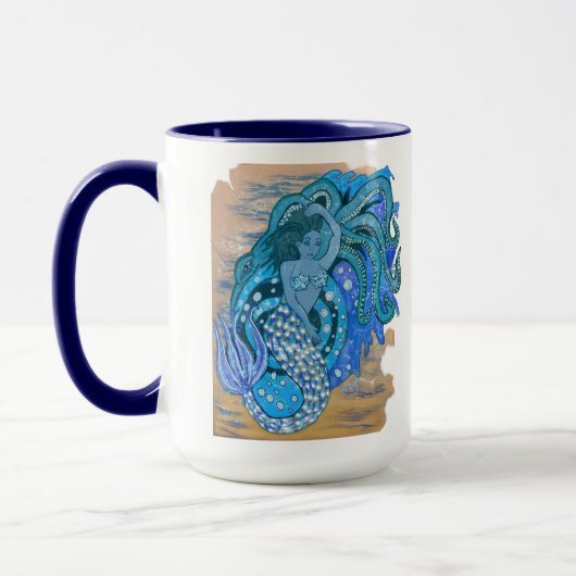 Zeemeermin en octopus mok (Links)