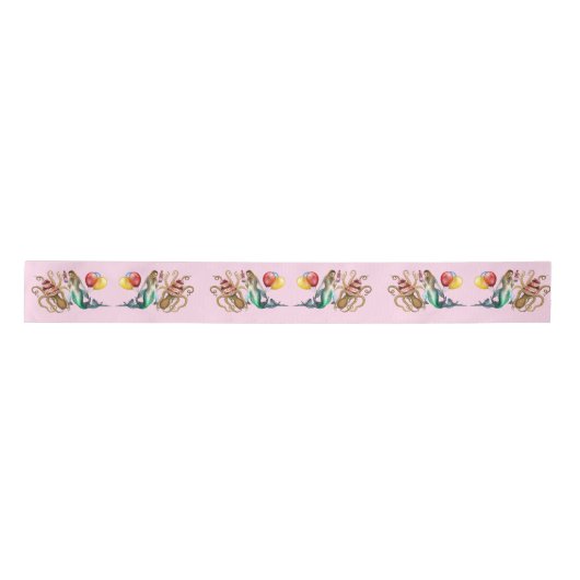 Zeemeermin en Octopus Party Ribbon Lint (Voorkant)