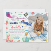 Zeemeermin en Piraten Verjaardagsuitnodiging Kaart (Voorkant)