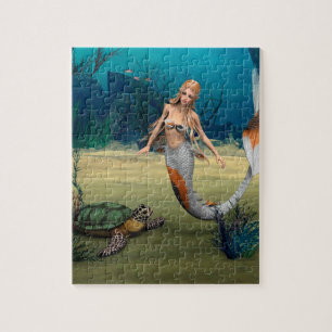 Zeemeermin en Schildpad Legpuzzel