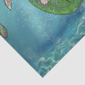 Zeemeermin en Turtles Moonlit Dance Tissuepapier (Detail)