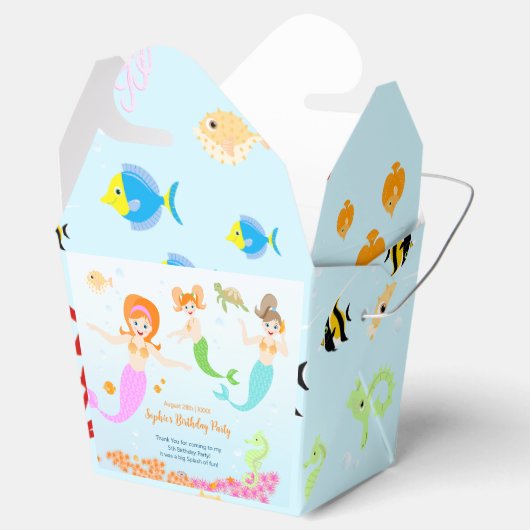 Zeemeermin en vrienden girly Verjaardagsfeest Bedankdoosjes (Geopend)