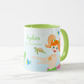 Zeemeermin en vrienden girly Verjaardagsfeest Mok (Voorkant rechts)