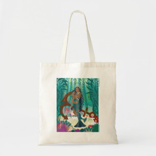 Zeemeermin Familie (bruine huid en ogen) Canvas ta Tote Bag