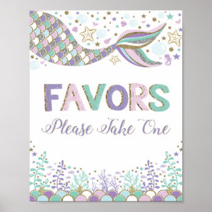 Zeemeermin Favor Teken Candy Bar Zee Feest Decorat Poster