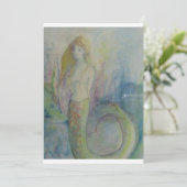 Zeemeermin Feestdagenkaart (Staand voorkant)