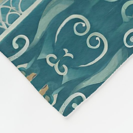 Zeemeermin gepersonaliseerd fleece deken (Hoek)