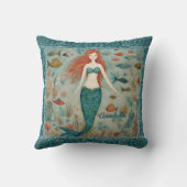 Zeemeermin gepersonaliseerd kussen (Achterkant)