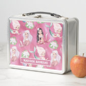 Zeemeermin Girly Chic Metallic Pink Gepersonalisee (In situ)