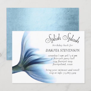 Zeemeermin Glam Dusty Ice Blue Luster Splish Spl Kaart