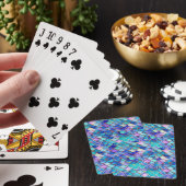 Zeemeermin Glas in lood Pokerkaarten (Insitu)