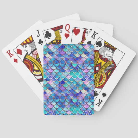 Zeemeermin Glas in lood Pokerkaarten (Achterkant)