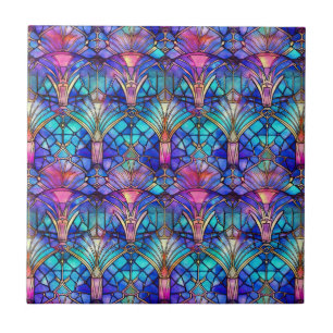 Zeemeermin Glas in lood Tegeltje