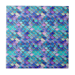 Zeemeermin Glas in lood Tegeltje