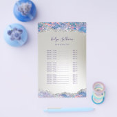 Zeemeermin glitter pailletten prijslijst flyer (Enkel)