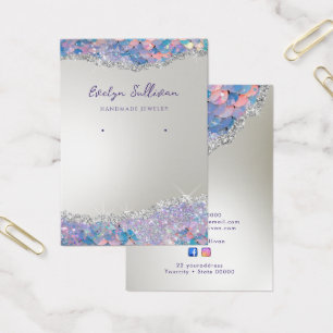 Zeemeermin glitter pailletten sieraden display kaa visitekaartje