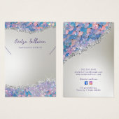 Zeemeermin glitter sequin ketting display kaart (Voorkant /achterkant)