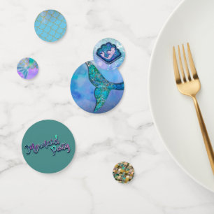 Zeemeermin Glitter Sparkle Verjaardagsfeestje Dive Confetti