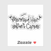 Zeemeermin Haar Waterfles Grappig Drink Sticker (Vel)
