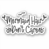 Zeemeermin Haar Waterfles Grappig Drink Sticker (Voorkant)