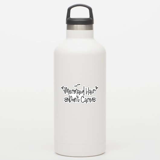Zeemeermin Haar Waterfles Grappig Drink Sticker (Waterfles)