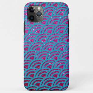 Zeemeermin Hot Roze Nep Glitter Ombre iPhone 11 Pro Max Hoesje