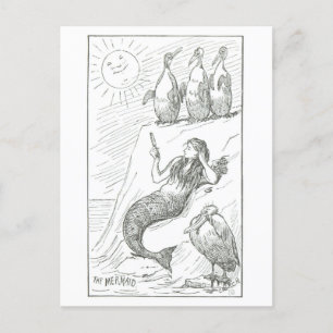 Zeemeermin Illustratie door Frederick Stuart Churc Briefkaart