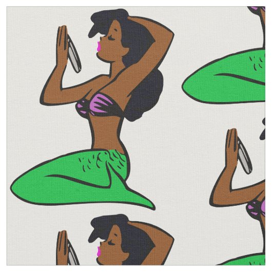 zeemeermin in afrika stof (Close Up)