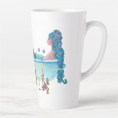 Zeemeermin in bad van Renee Lavoie Latte Mok (Rechts)
