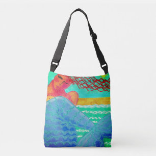 Zeemeermin in de Abstracte zonlichtkunst Crossbody Tas