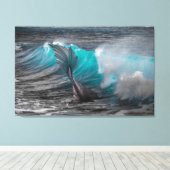 Zeemeermin in de Druk van het Canvas van het Zee Afdruk (Insitu (Houten vloer))