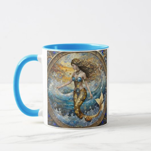 Zeemeermin in de oceaangolven mok (Links)