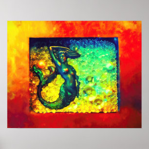 Zeemeermin in doos poster