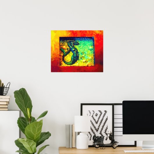 Zeemeermin in doos poster (Thuiskantoor)