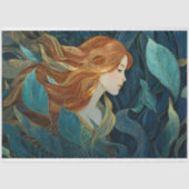 ZEEMEERMIN IN ZEE KELP GARDEN DECOUPAGE WEEFSELPAP TISSUEPAPIER (Voorkant)