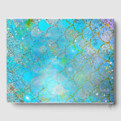 Zeemeermin iriserende Pearl Shimmer Glitter Sparkl Gastenboek (Achterkant)