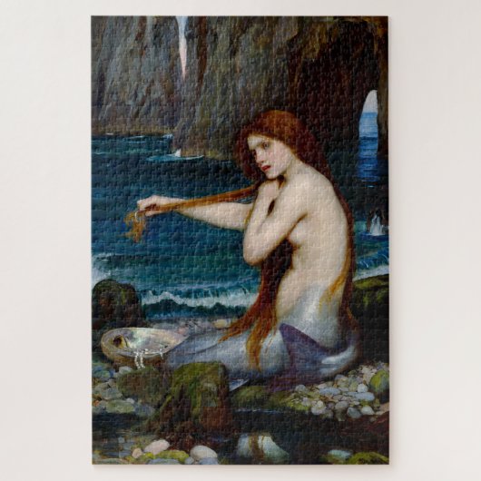 Zeemeermin John William Waterhouse Art Puzzel (Verticaal)
