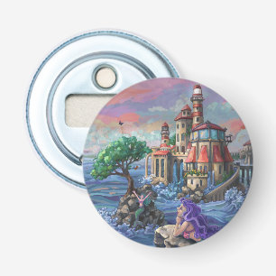 Zeemeermin Kasteel Button Flesopener