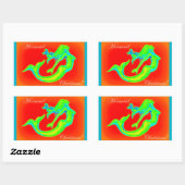 zeemeermin kerst sticker (Vel)