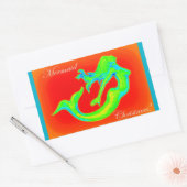 zeemeermin kerst sticker (Envelop)