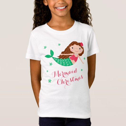 Zeemeermin kerstvakantie t-shirt (Voorkant)