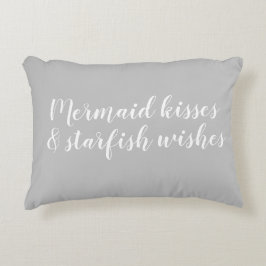 Zeemeermin Kisses Starfish wenst Accent Pillow Accent Kussen