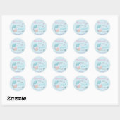 Zeemeermin Kisses Starfish Wishes Birthday Ronde Sticker (Vel)