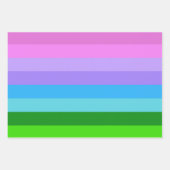 Zeemeermin Kleurstrepen Inpakpapier Vel (Voorkant)