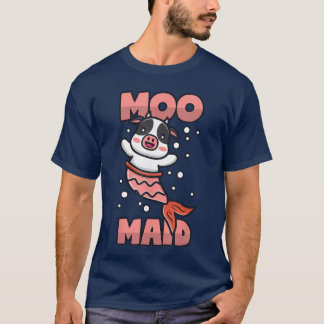 Zeemeermin Koe familie T-shirt