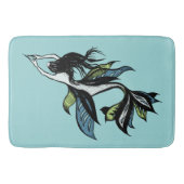 Zeemeermin Koele Inkttekening Badmat (Voorkant)