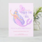 Zeemeermin krachtens de uitnodiging van de Birthda (Staand voorkant)