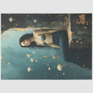 Zeemeermin Kwallen Oceaan Fantasie Poster Tissuepapier