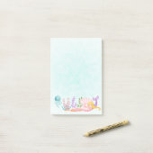 Zeemeermin & Kwallen Onder het Zee Waterverf Post- Post-it® Notes (Op bureau)